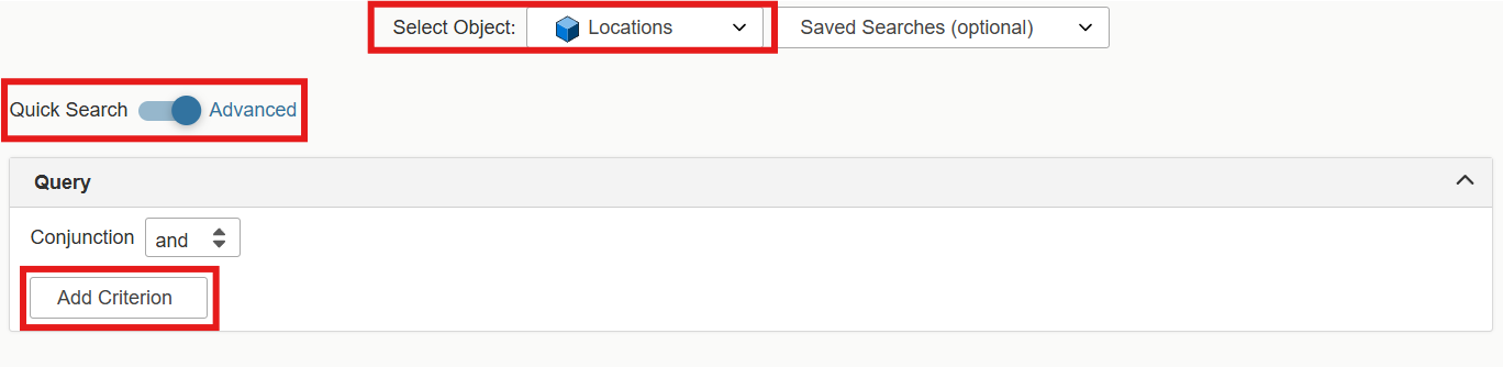 Search add criterion option in 25Live