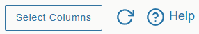 Select Columns, Refresh, and Help buttons in 25Live event search