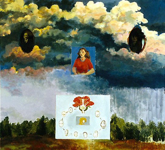 painting with landscape