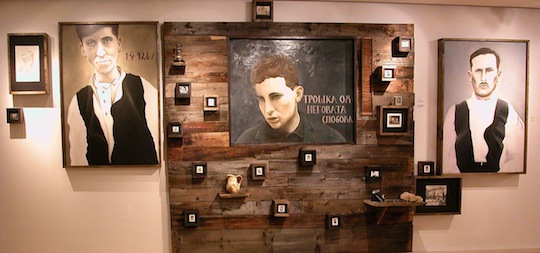 collage with paintings