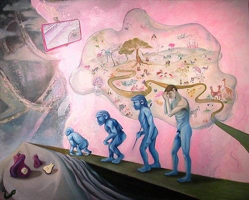 evolution of man painting