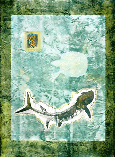 painting with fish bones