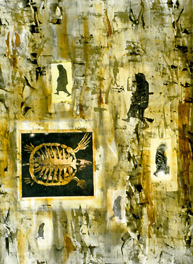 painting with turtle skeleton