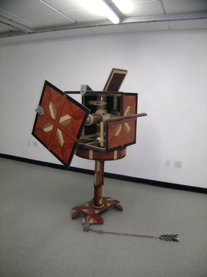 marquetry box with pipes