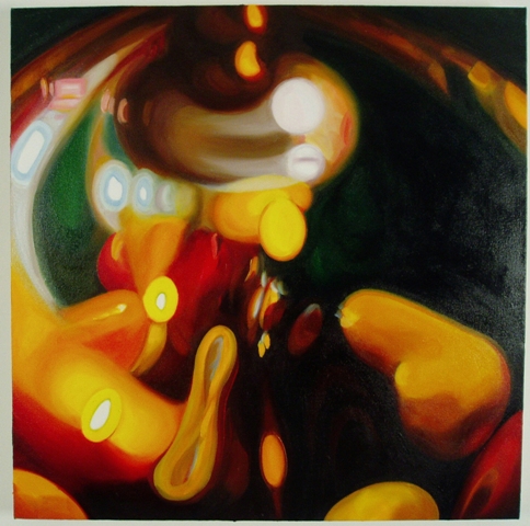 yellow green red painting