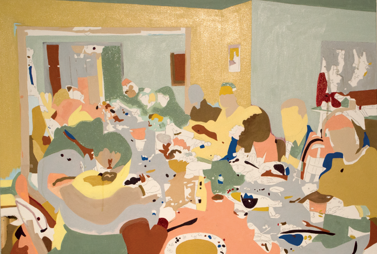 painting of dinner table