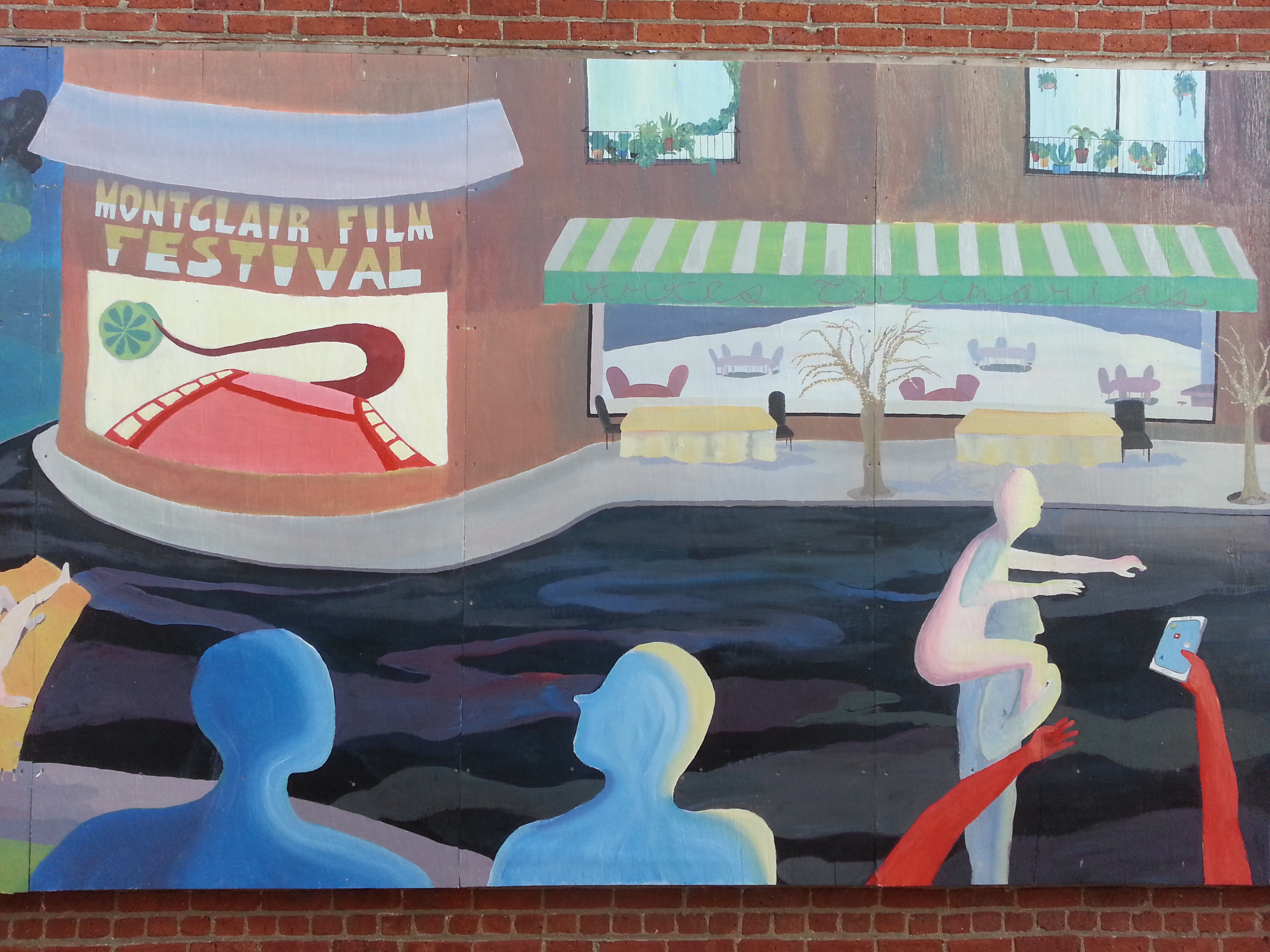 "Celebrating Montclair Arts" created by Art and Design Studio Art majors, Luisa Henao and Anthony Coplan (Project Coordinator: Prof. Julie Heffernan.)