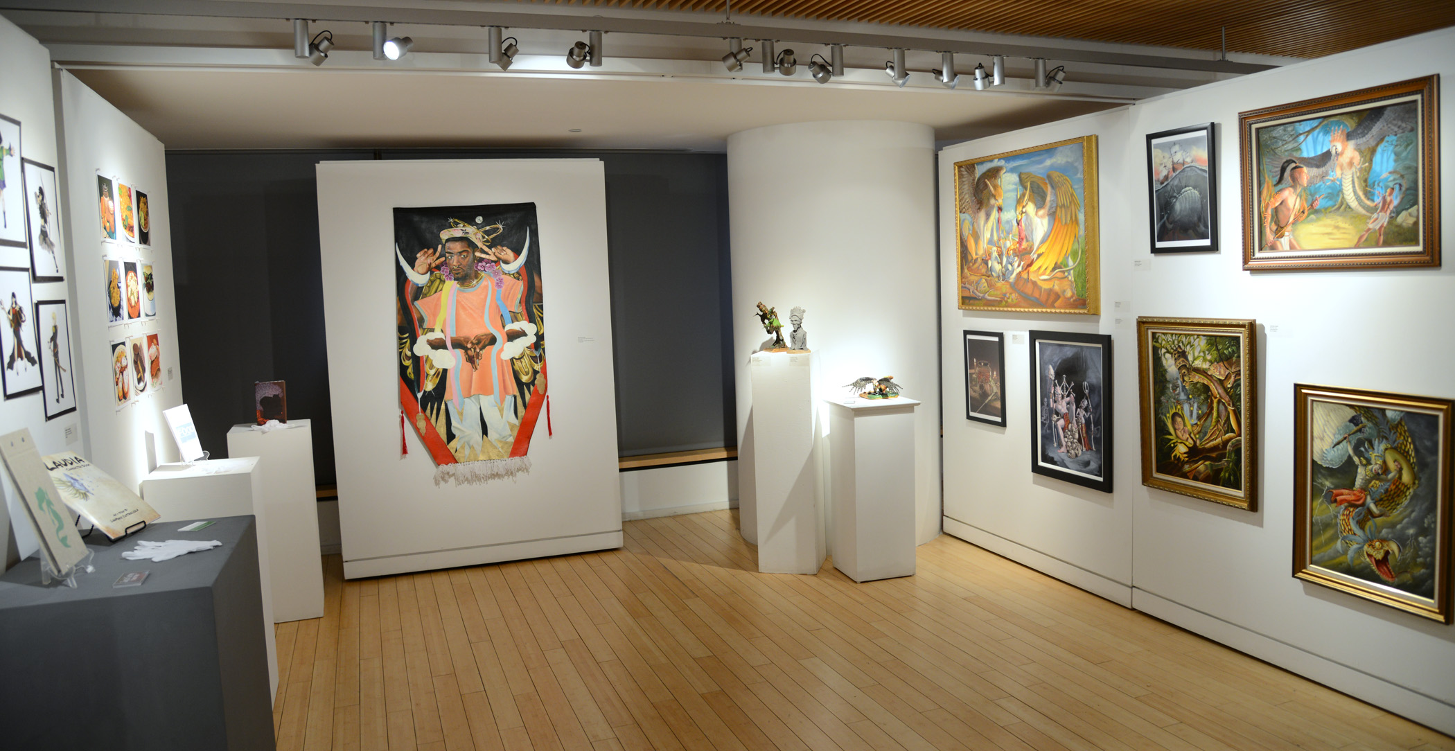 BFA student art work showcased at the 2016 BFA Thesis Exhibition at the George Segal Gallery.