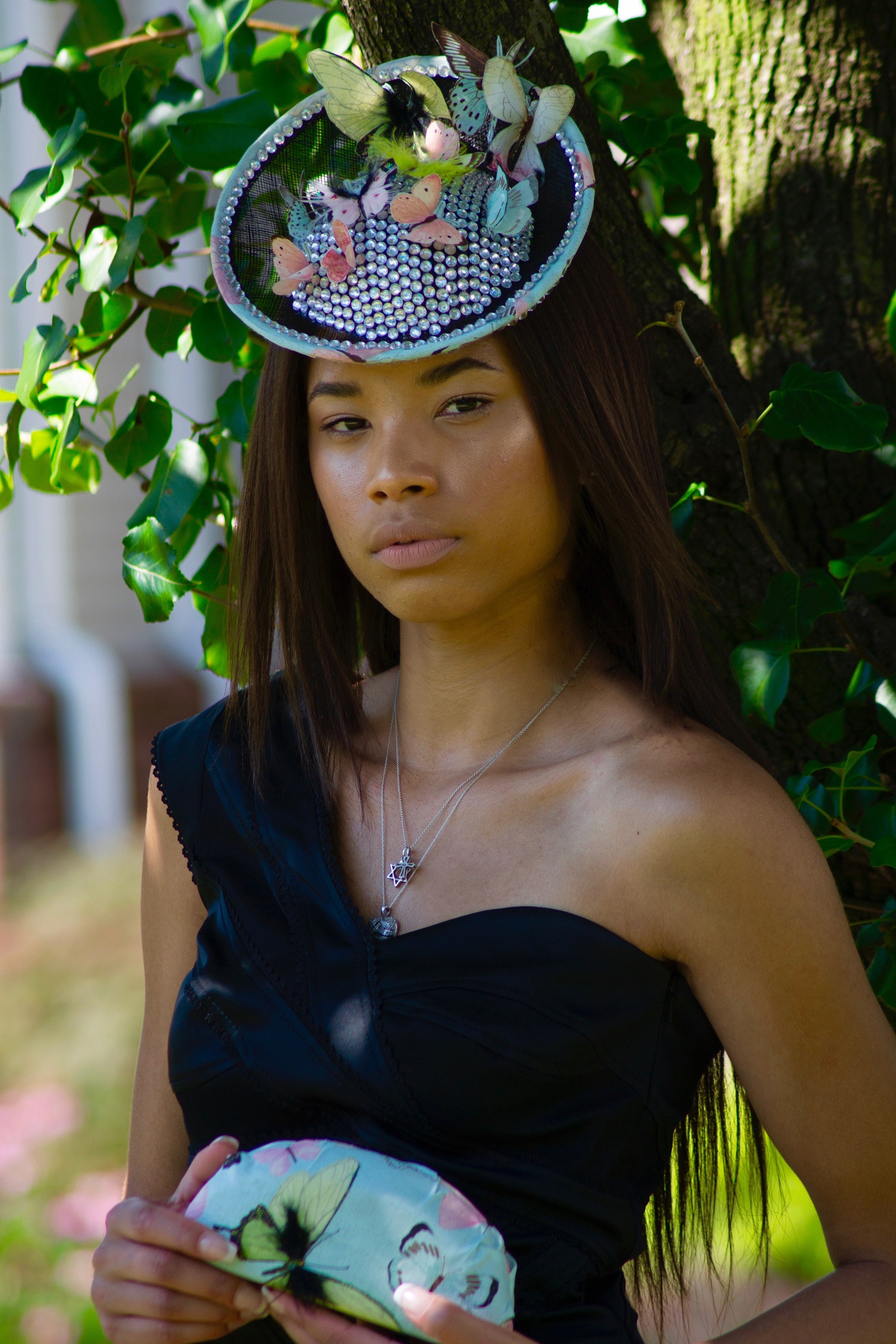 Butterfly By Night Clutch and Fascinator- smaller file