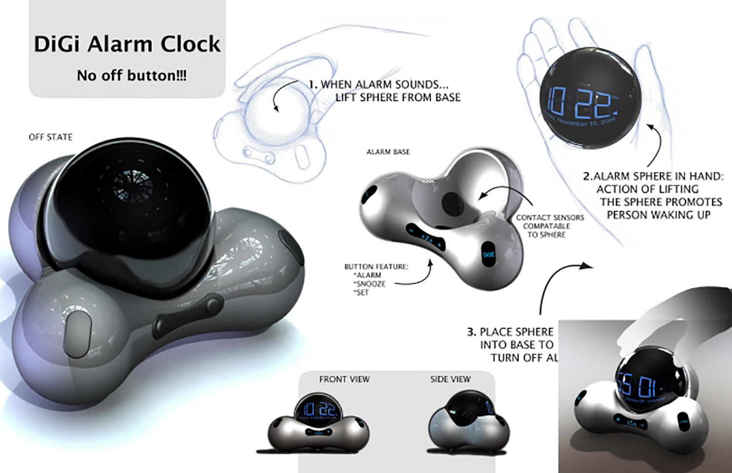 Alarm Clock design by Justyna Szacon
