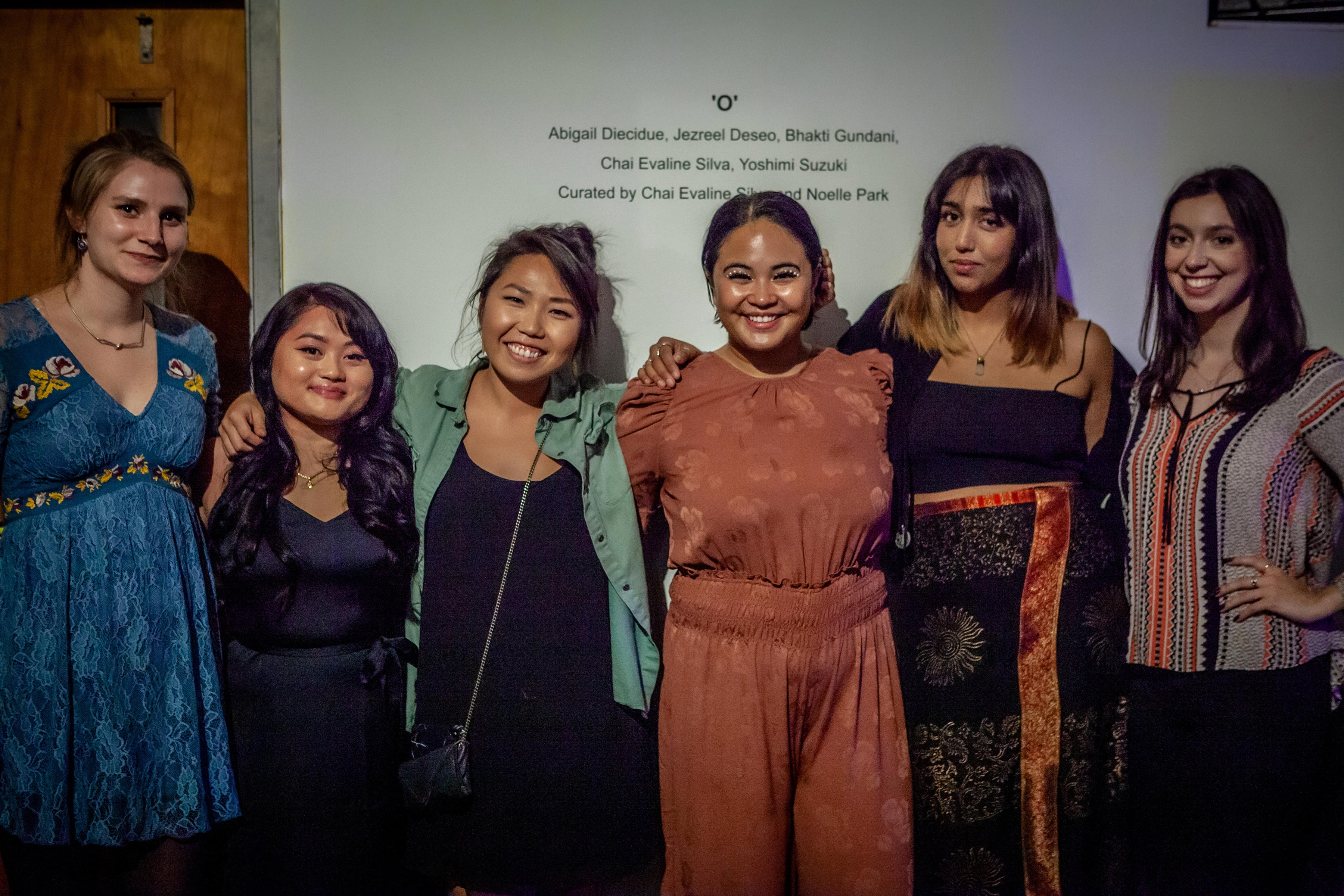 group of art students posing for photo