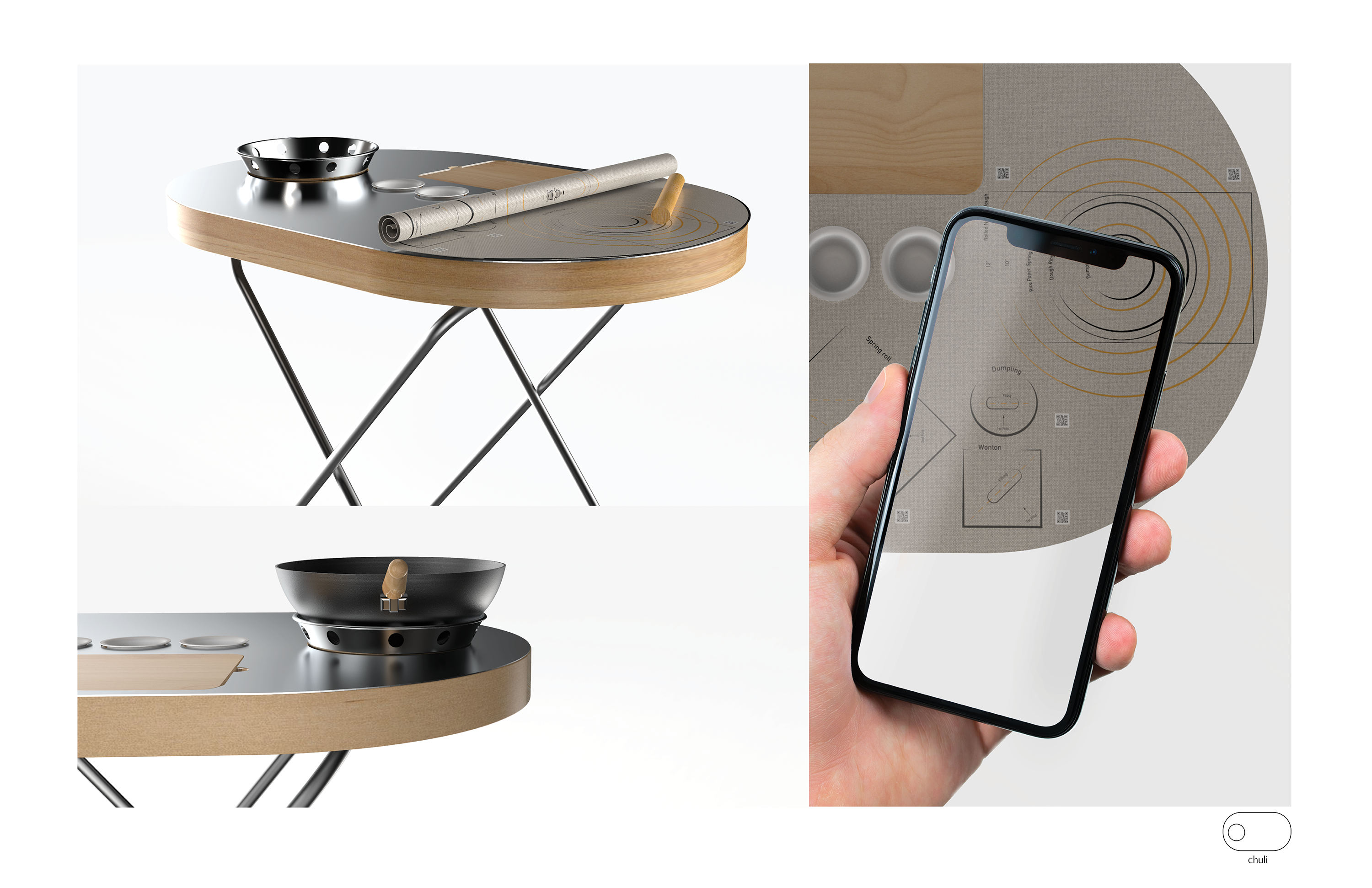 Integrated table and cook-top design
