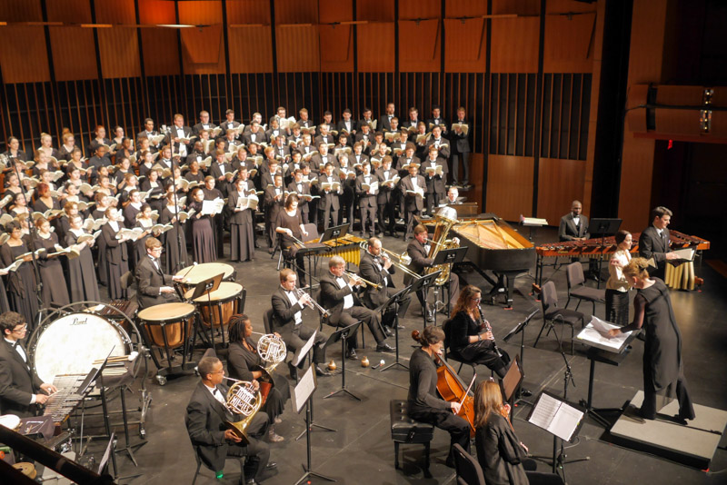 Montclair State University Chorale performing "Alzheimer Stories" at the Beatrice Crawford Concert in December 2015.
