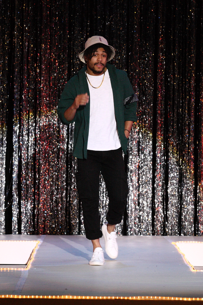 On the runway at the Annual Fashion Show 2015