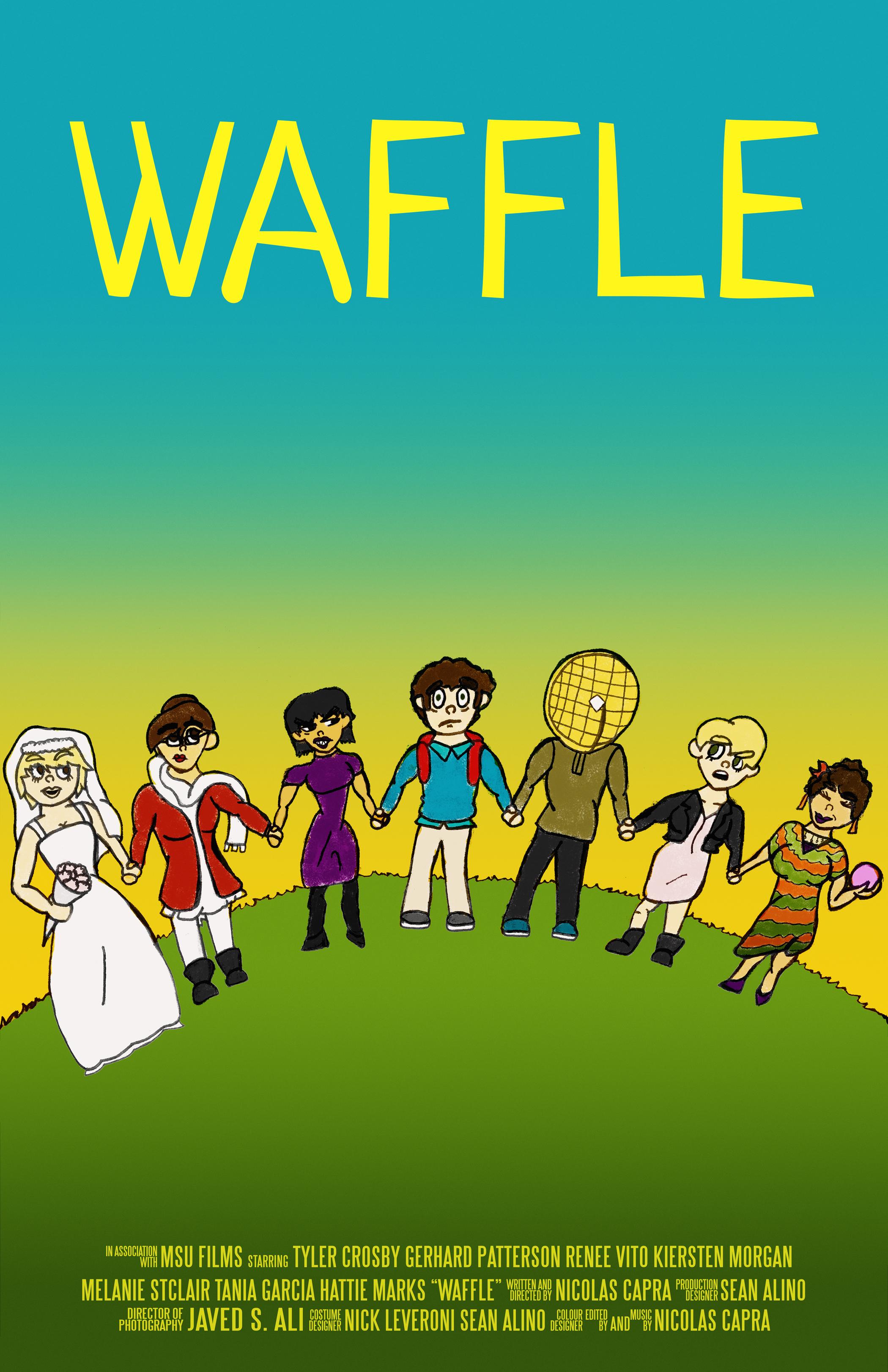 "Waffle" film poster, part of the the New Visions from MSU short film lineup at the 2015 Montclair Film Festival.