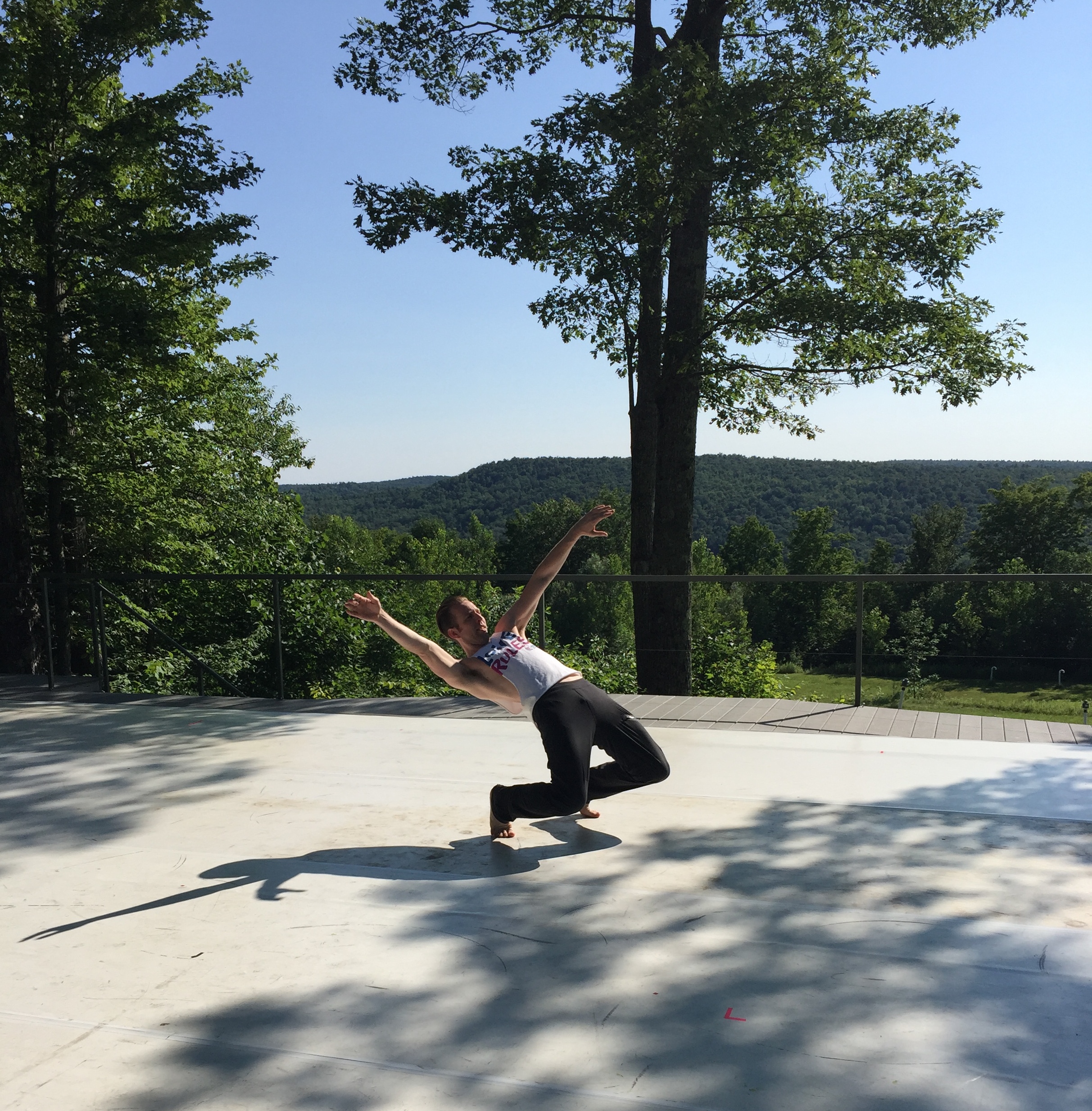 Dance alumnus Tim Kochka '09 at Jacob's Pillow, The Berkshires, 2015.