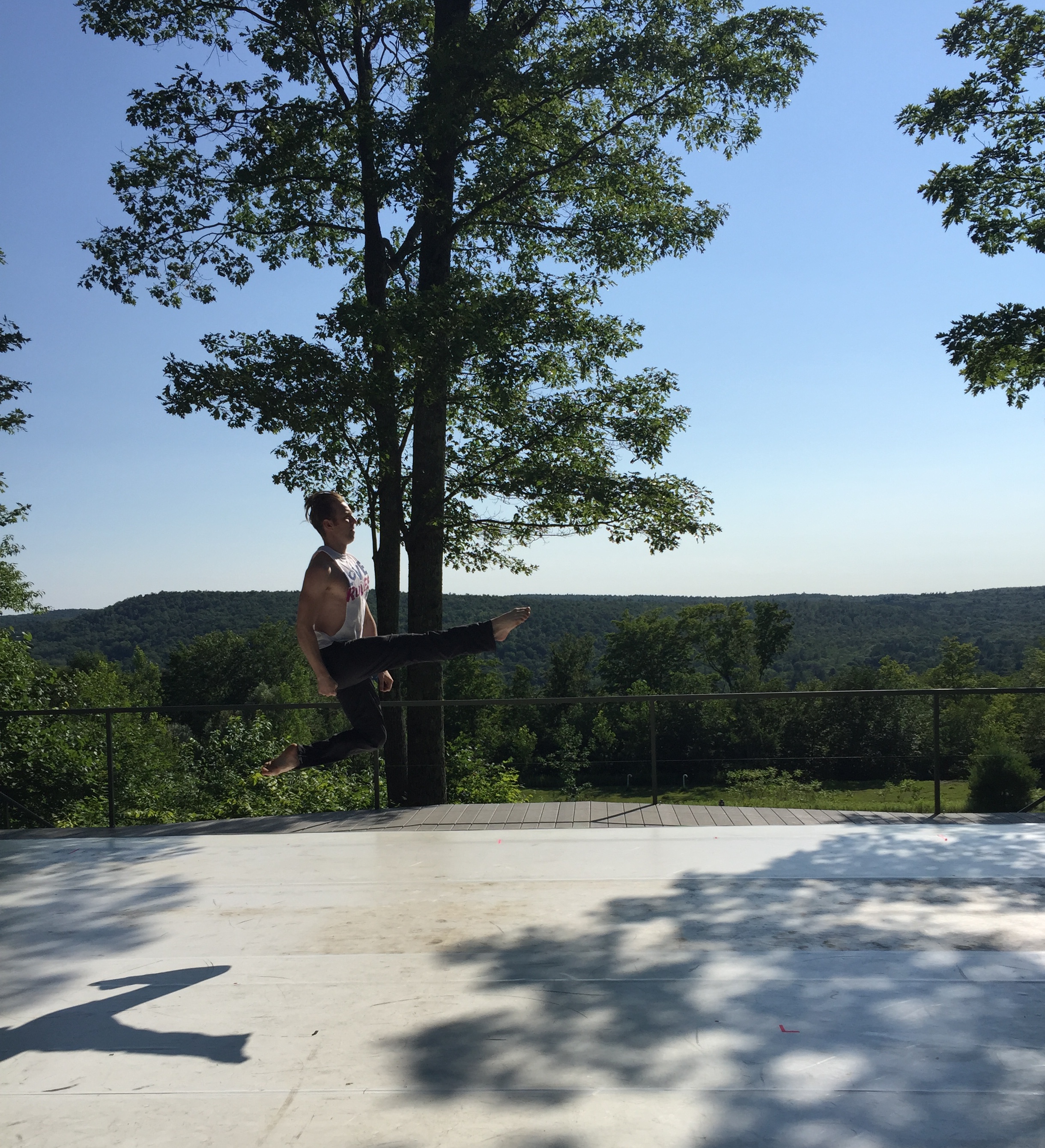 Dance alumnus Tim Kochka '09 at Jacob's Pillow, The Berkshires, 2015.