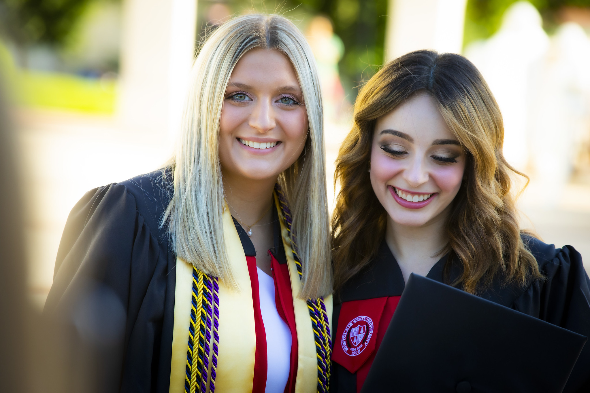two young women smiling