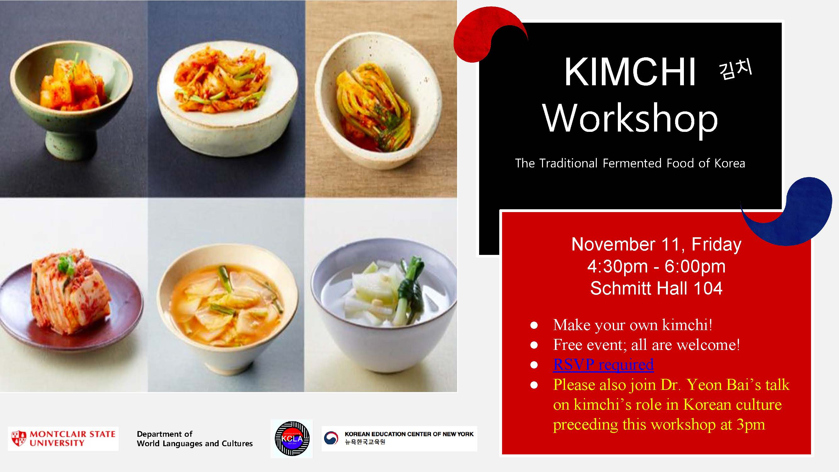 Kimchi Workshop University Calendar Montclair State University