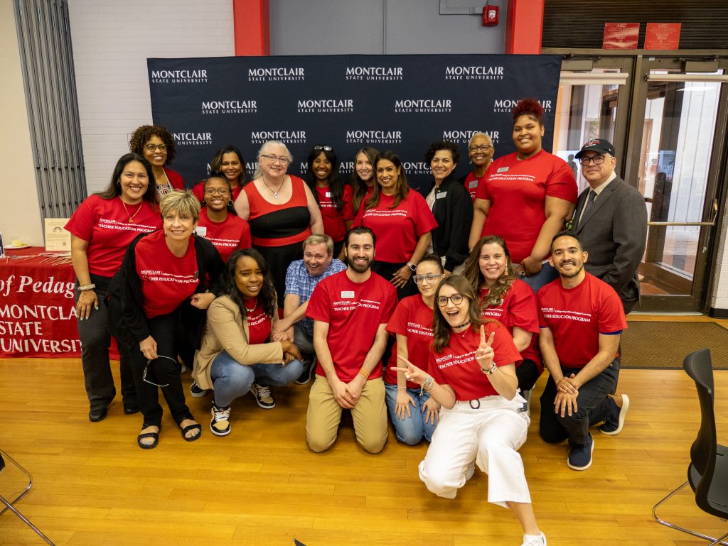 Students participating in raffles and received swag