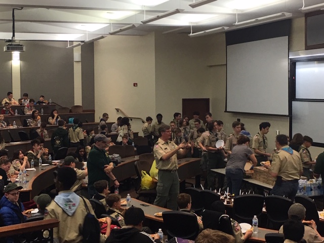 scouts in auditorium