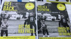 Photo of vaccination flyers