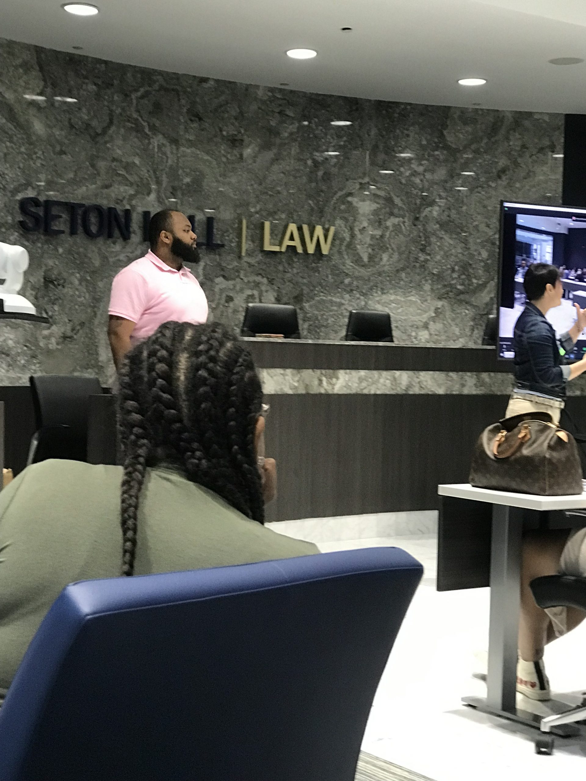 Photo of a presentation at Seton Hall Law School