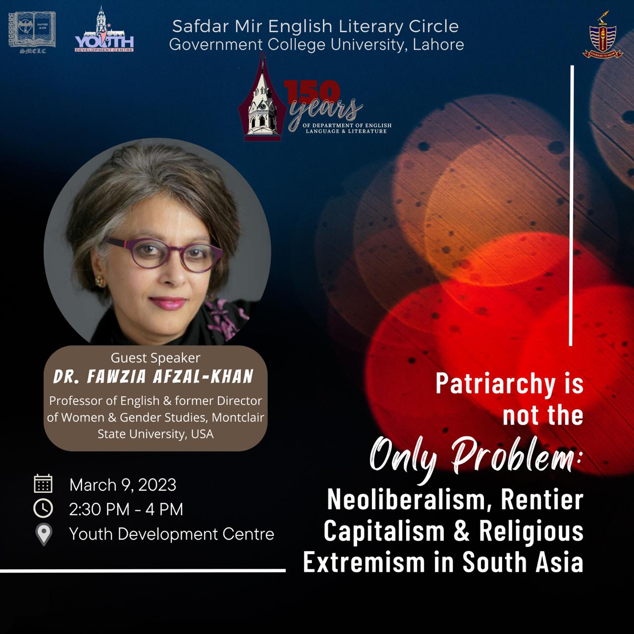 flyer of event titled patriarchy is not the only problem