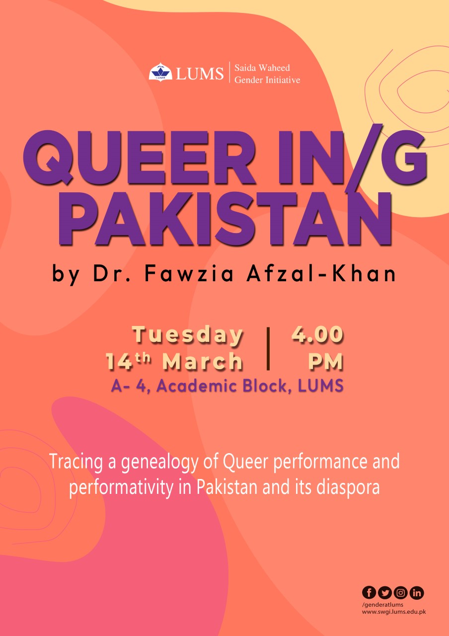 flyer of event titled quuer in pakistan