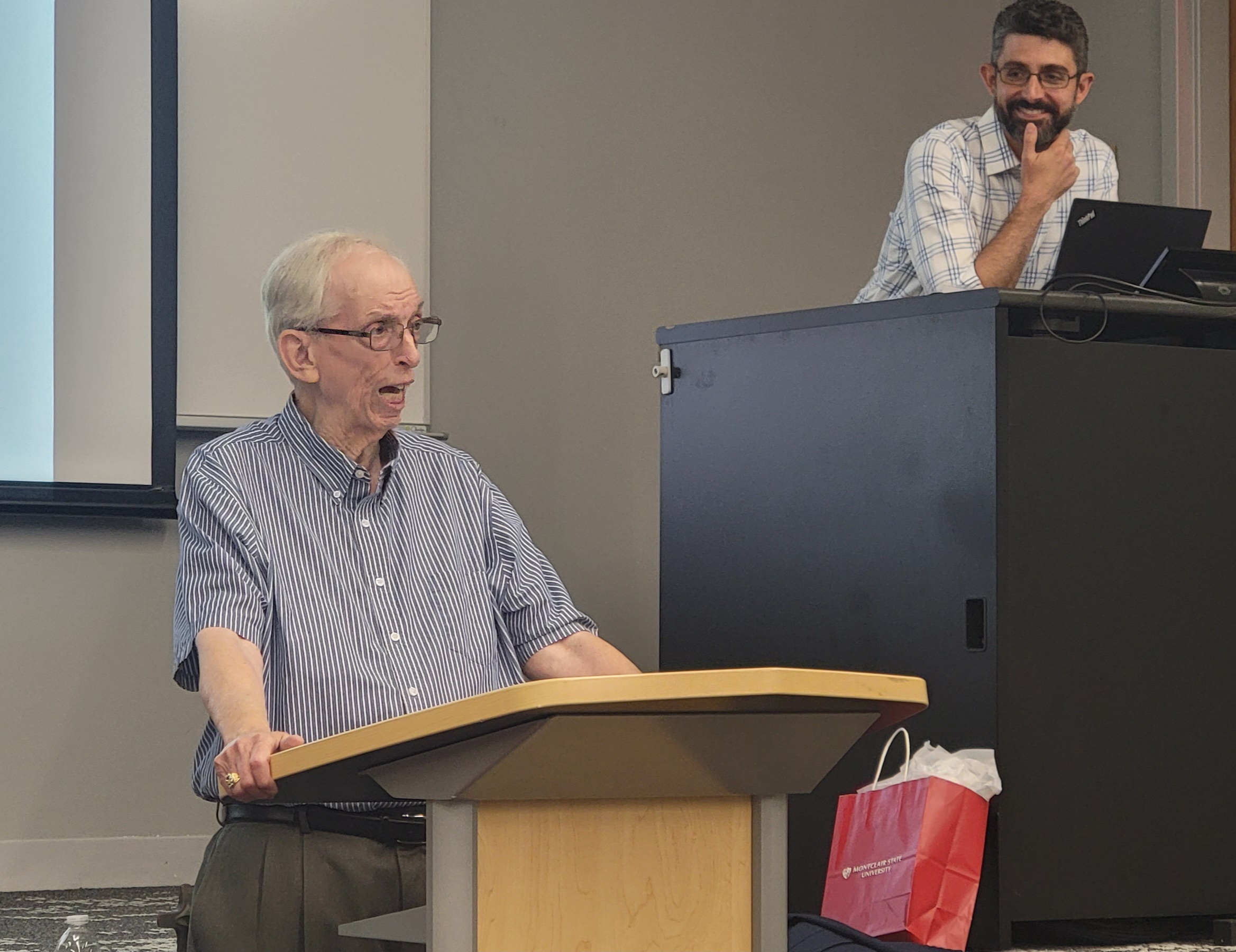 Photo of Zimmerman and Prof Gonzalez