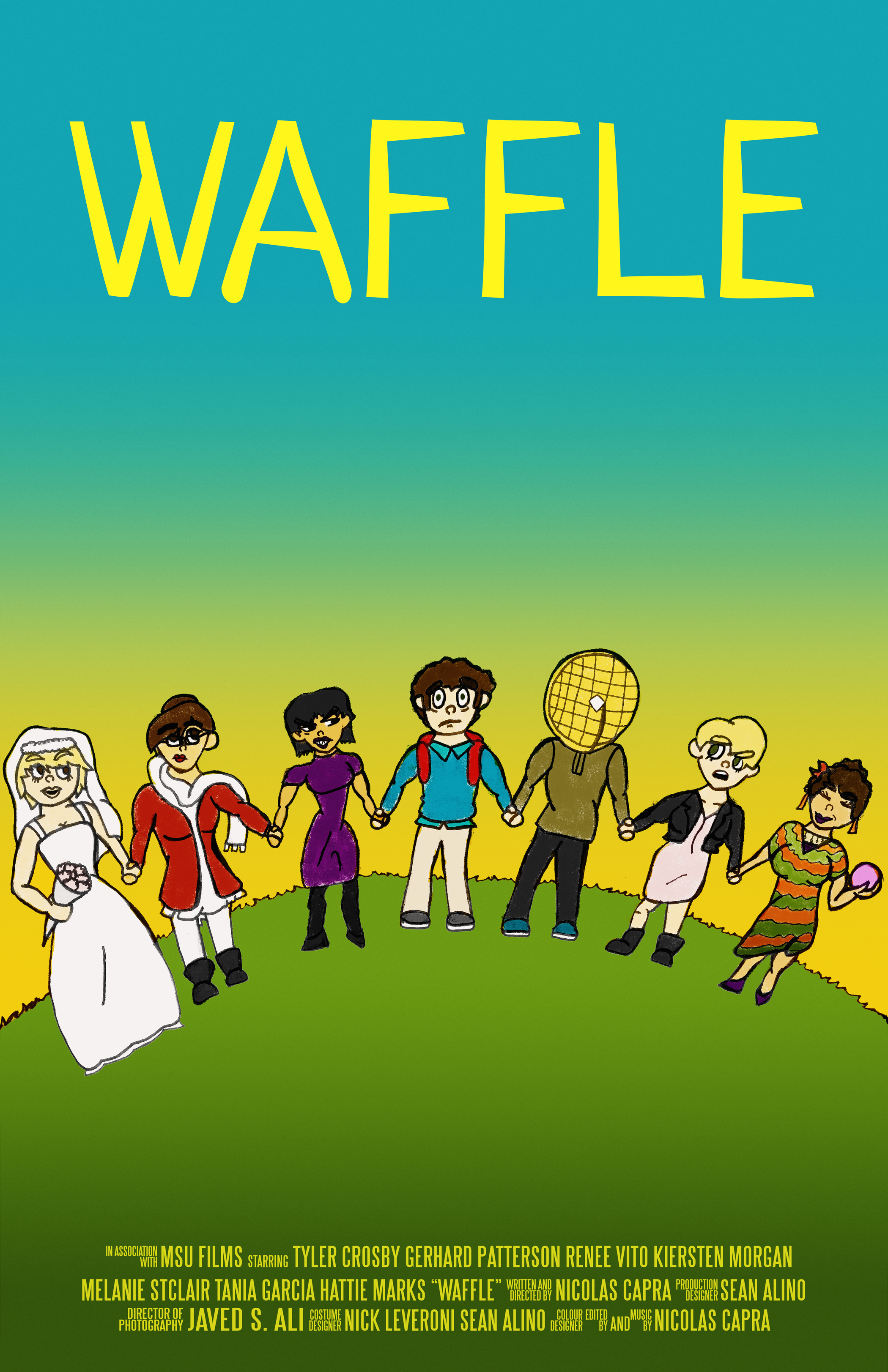 "Waffle" film poster, part of the the New Visions from MSU short film lineup at the 2015 Montclair Film Festival.