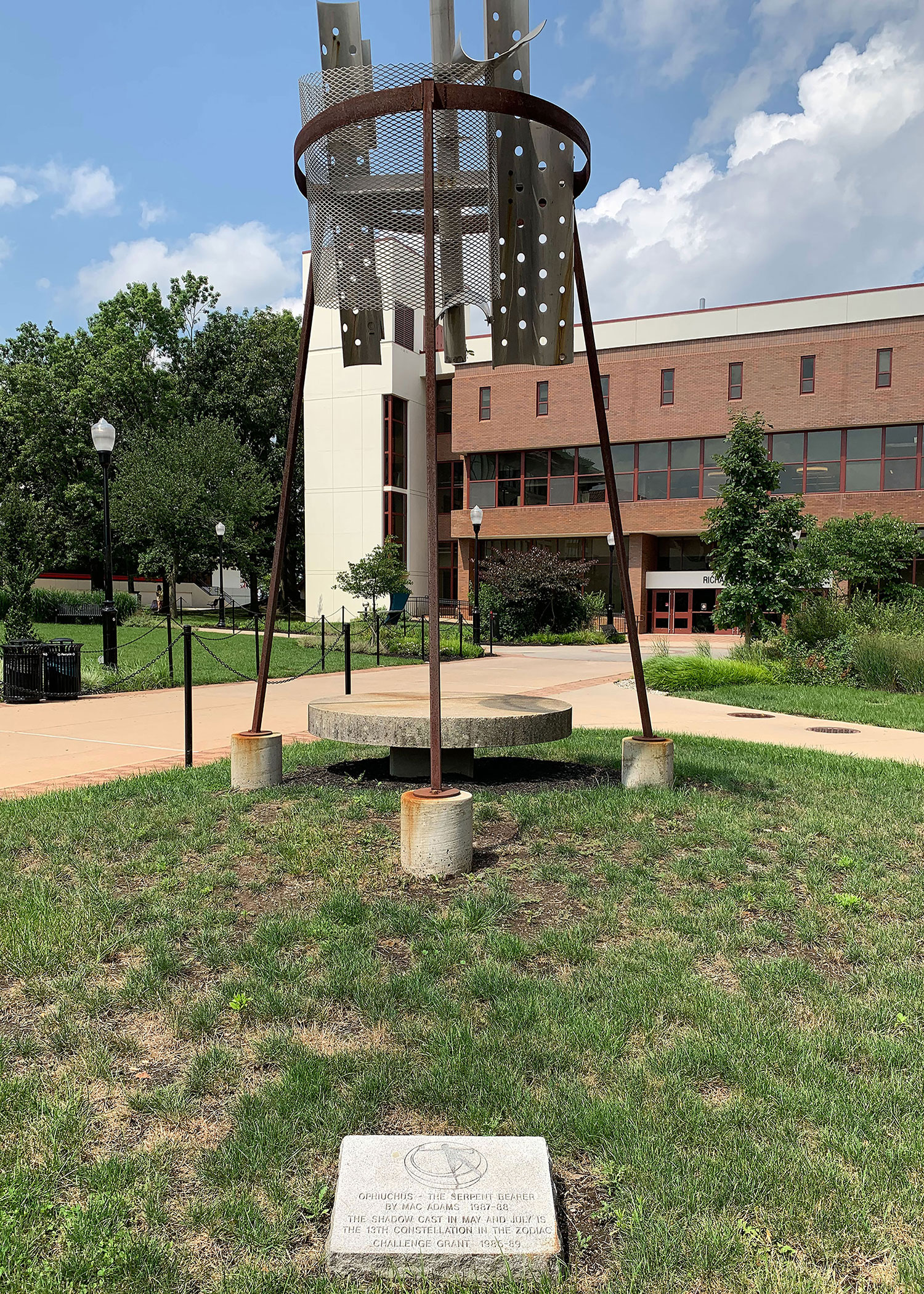 Ophiuchus statue outside of CELS
