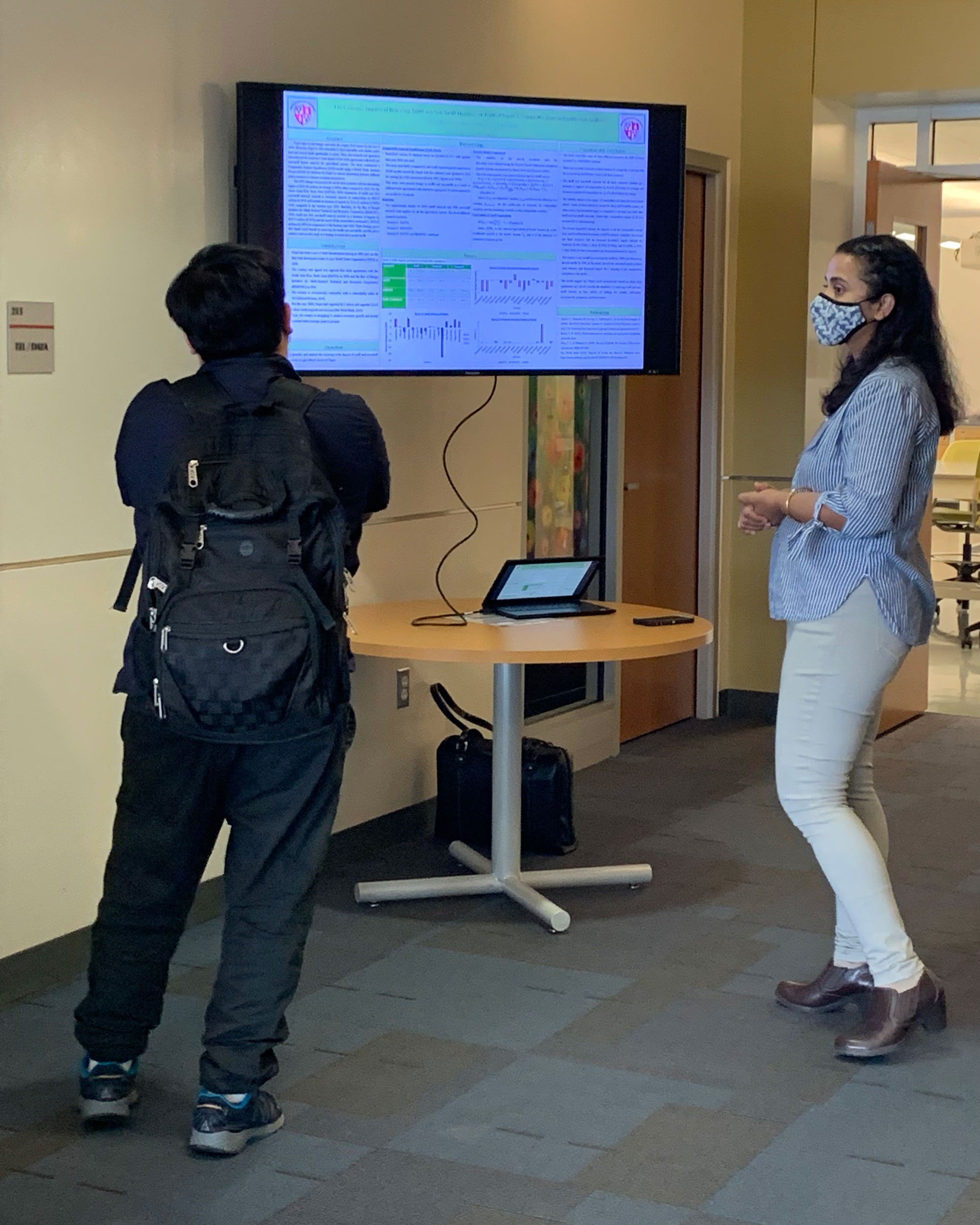 poster on digital screen