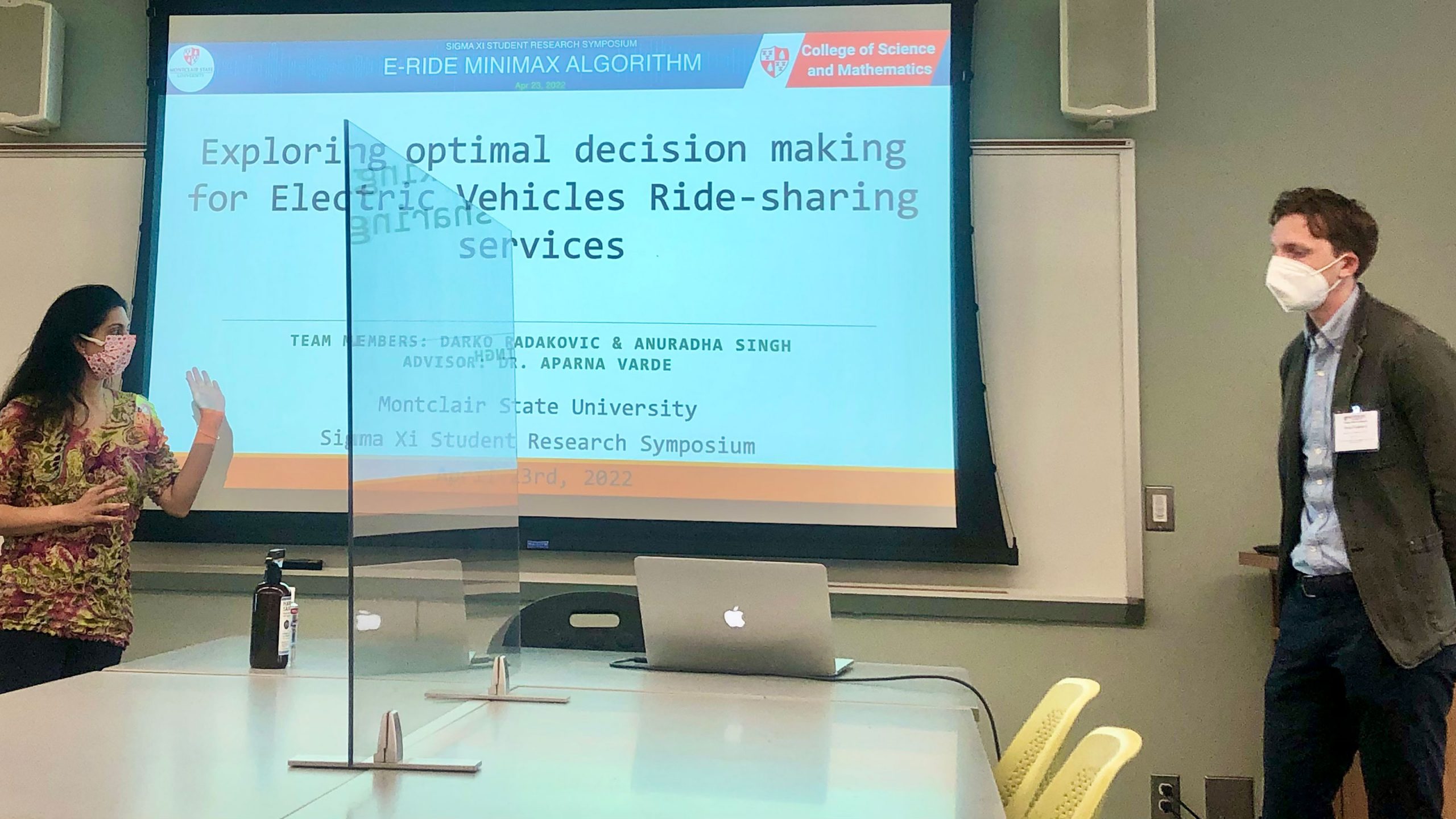 Dr. Varde introducing her student for his presentation