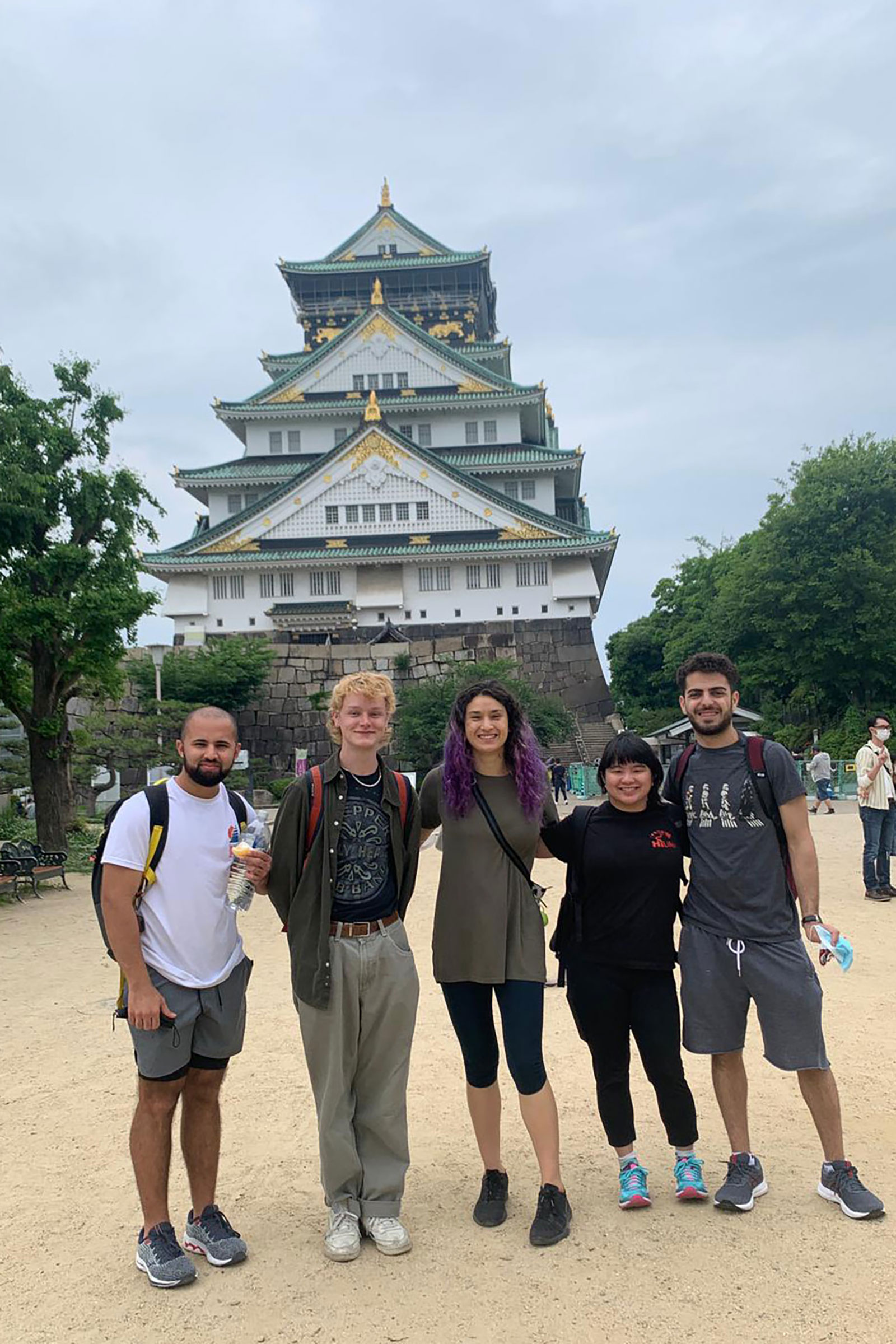 group in front of building
