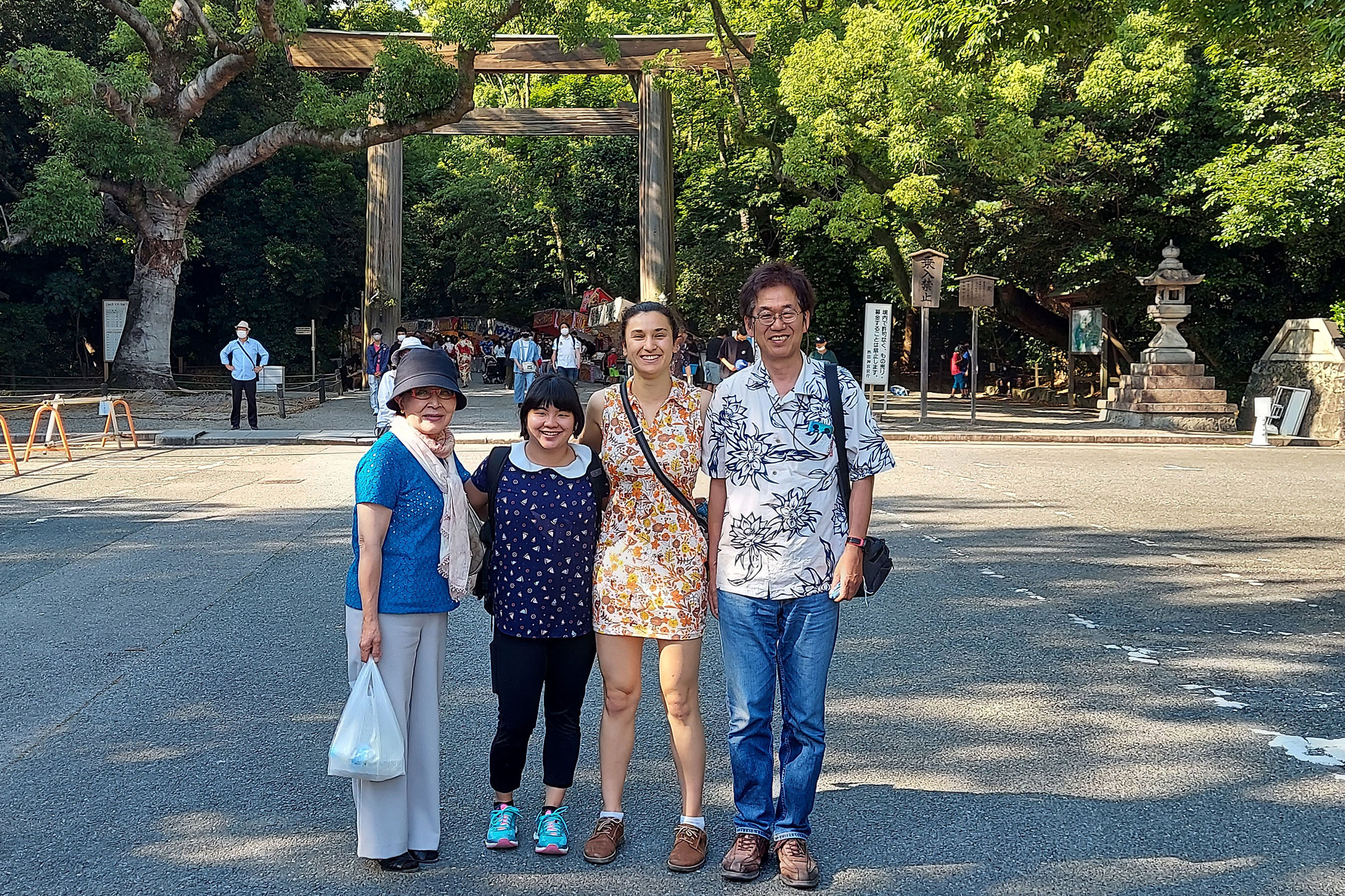 group photo at a park