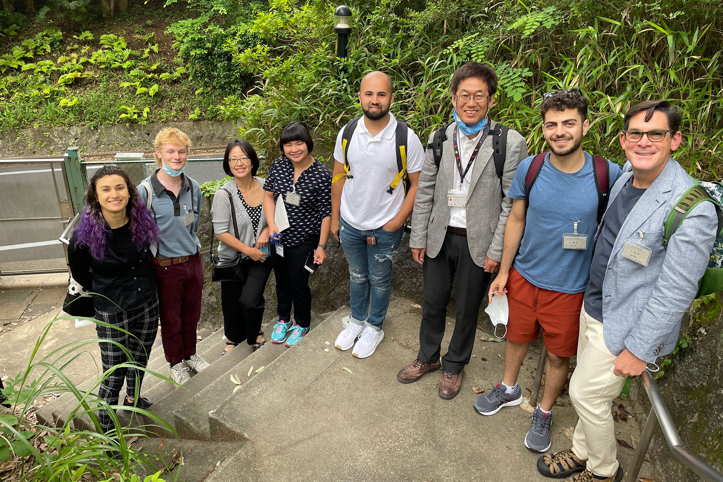group photo on steps