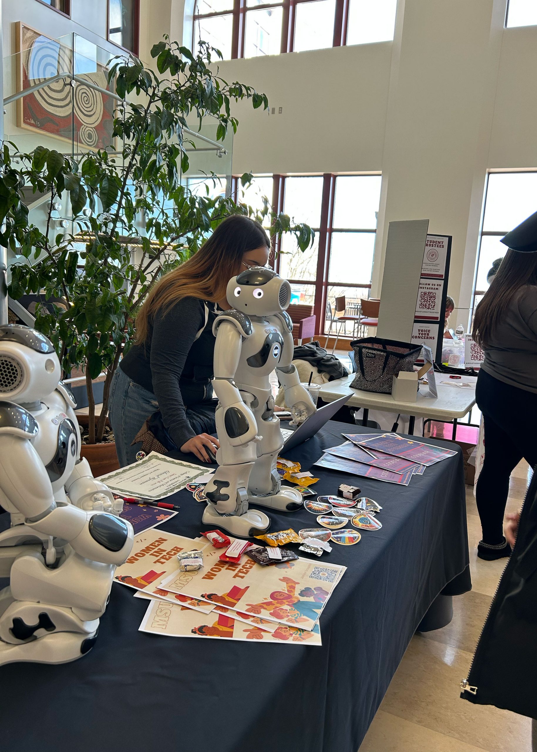 Robotics Club table at STEM-Powerment org fair