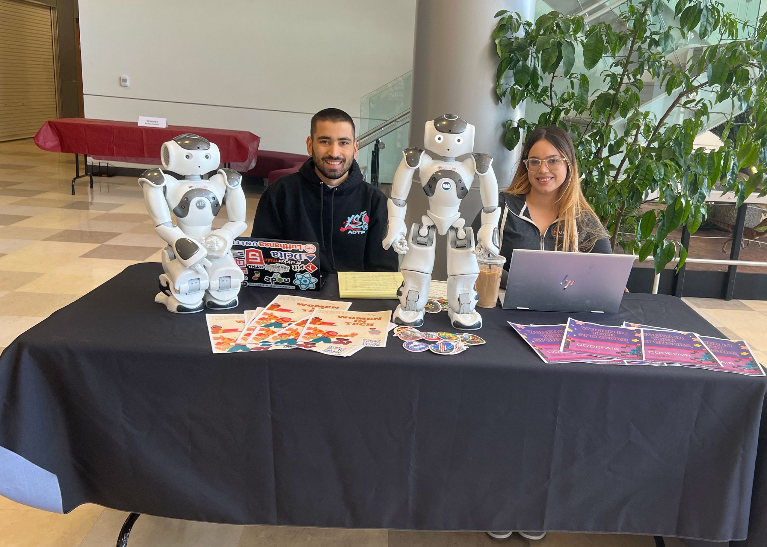 Robotics Club table at STEM-Powerment org fair