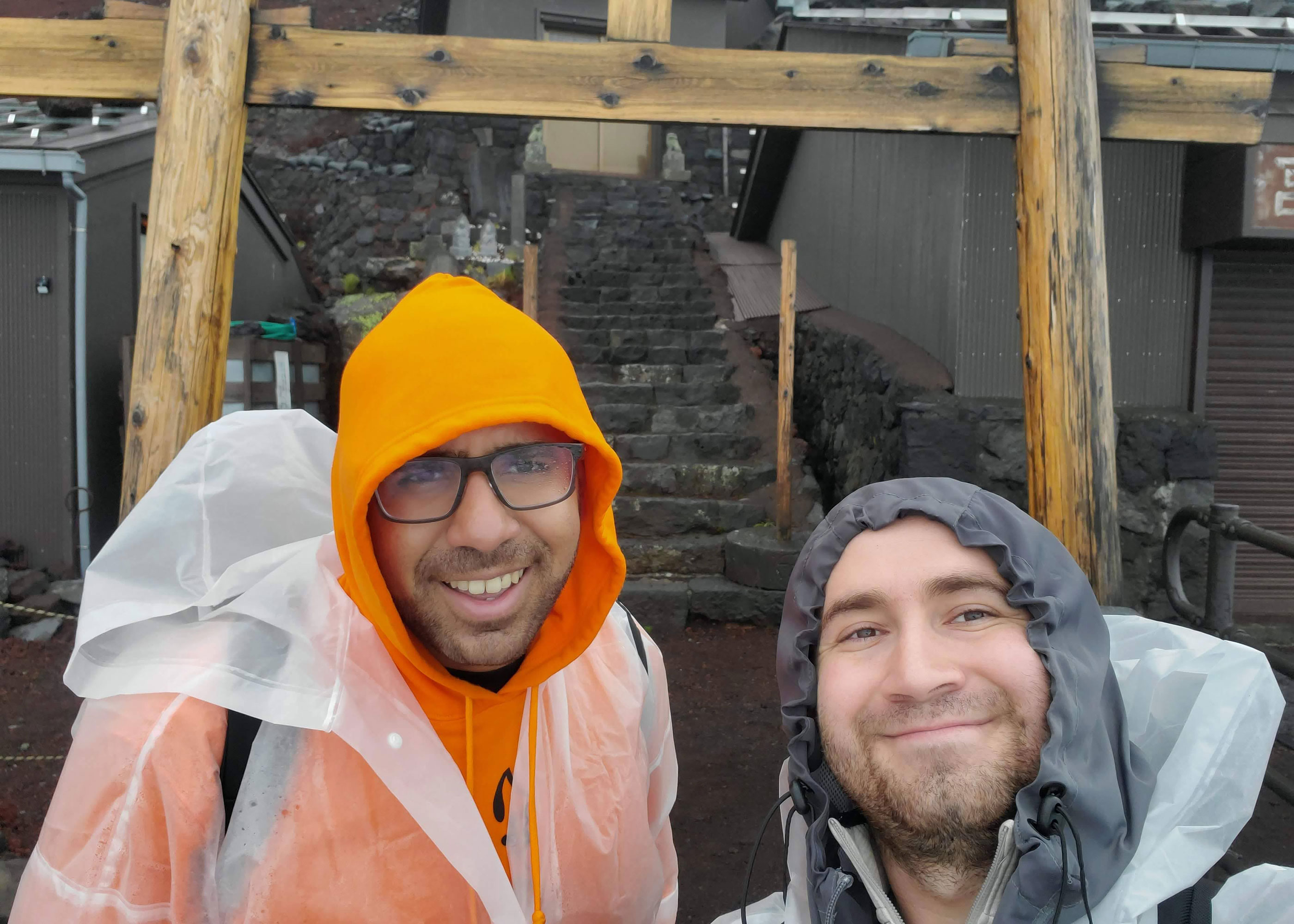 Aaron and Edwin on a hike