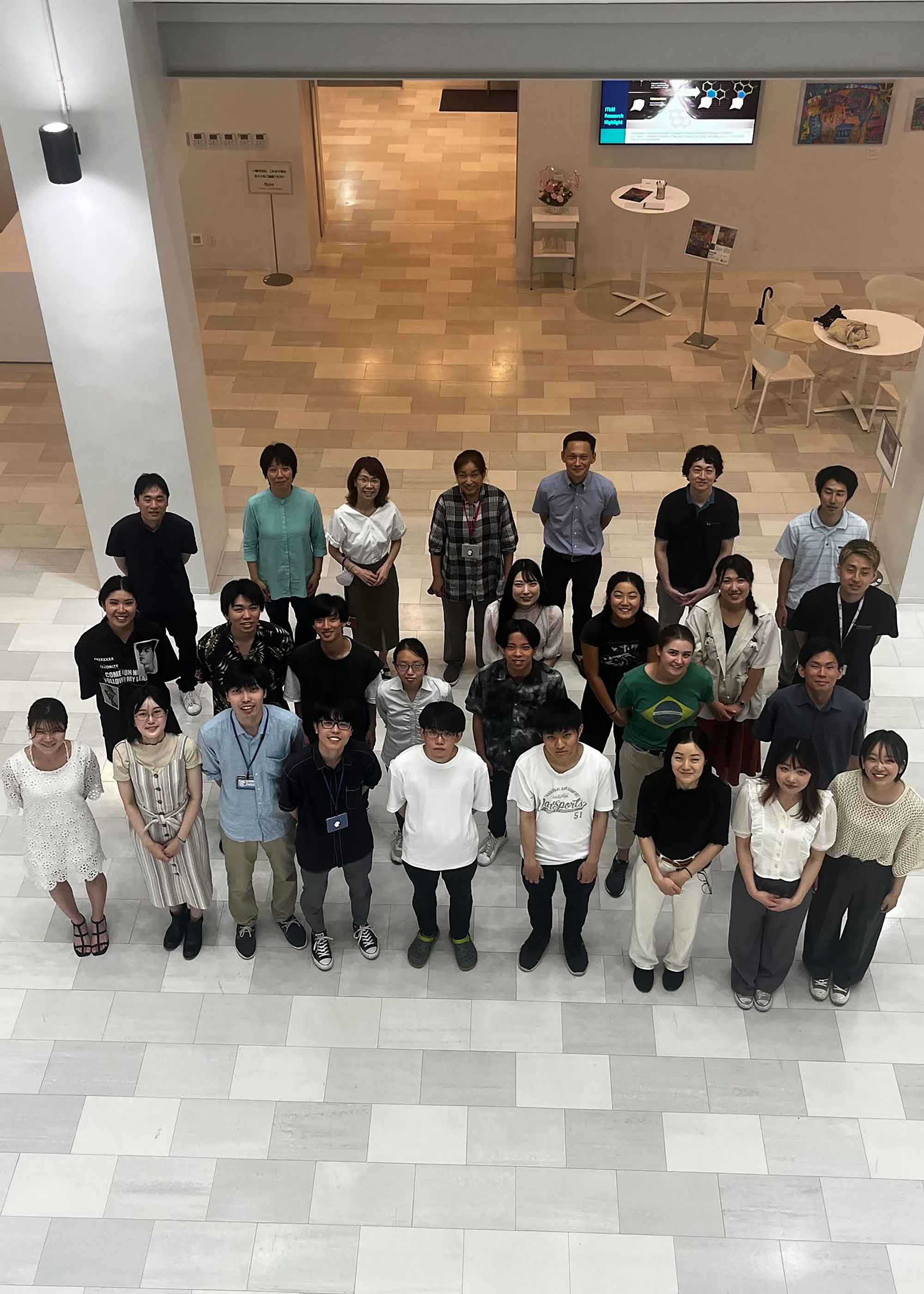 group photo in lobby