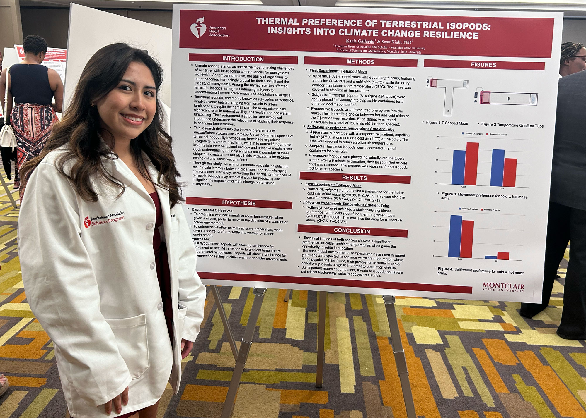 Karla Gallardo with her poster