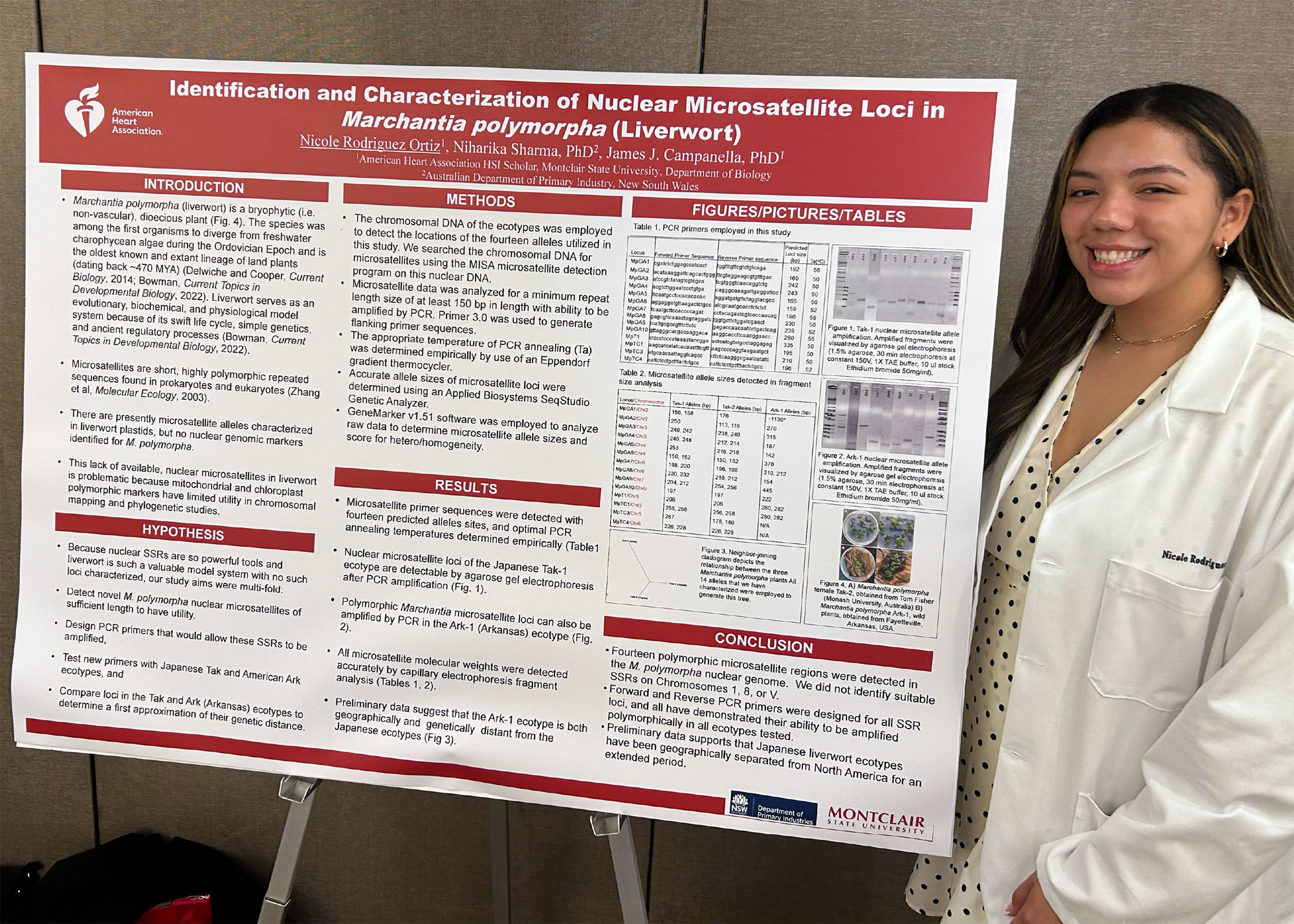 Nicole Rodriguez Ortiz with her poster