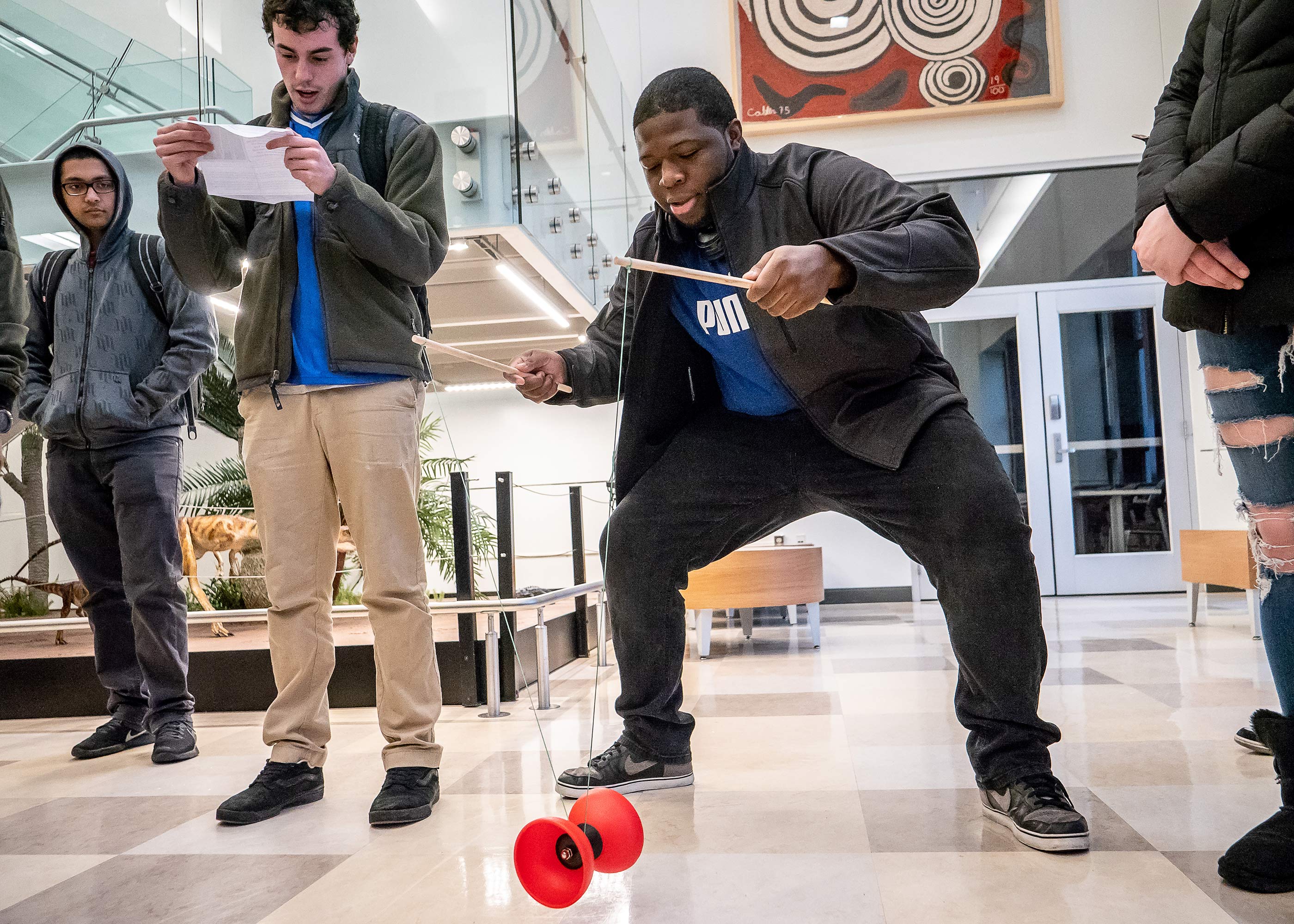 student doing an activity at Creativity in Math and Science event