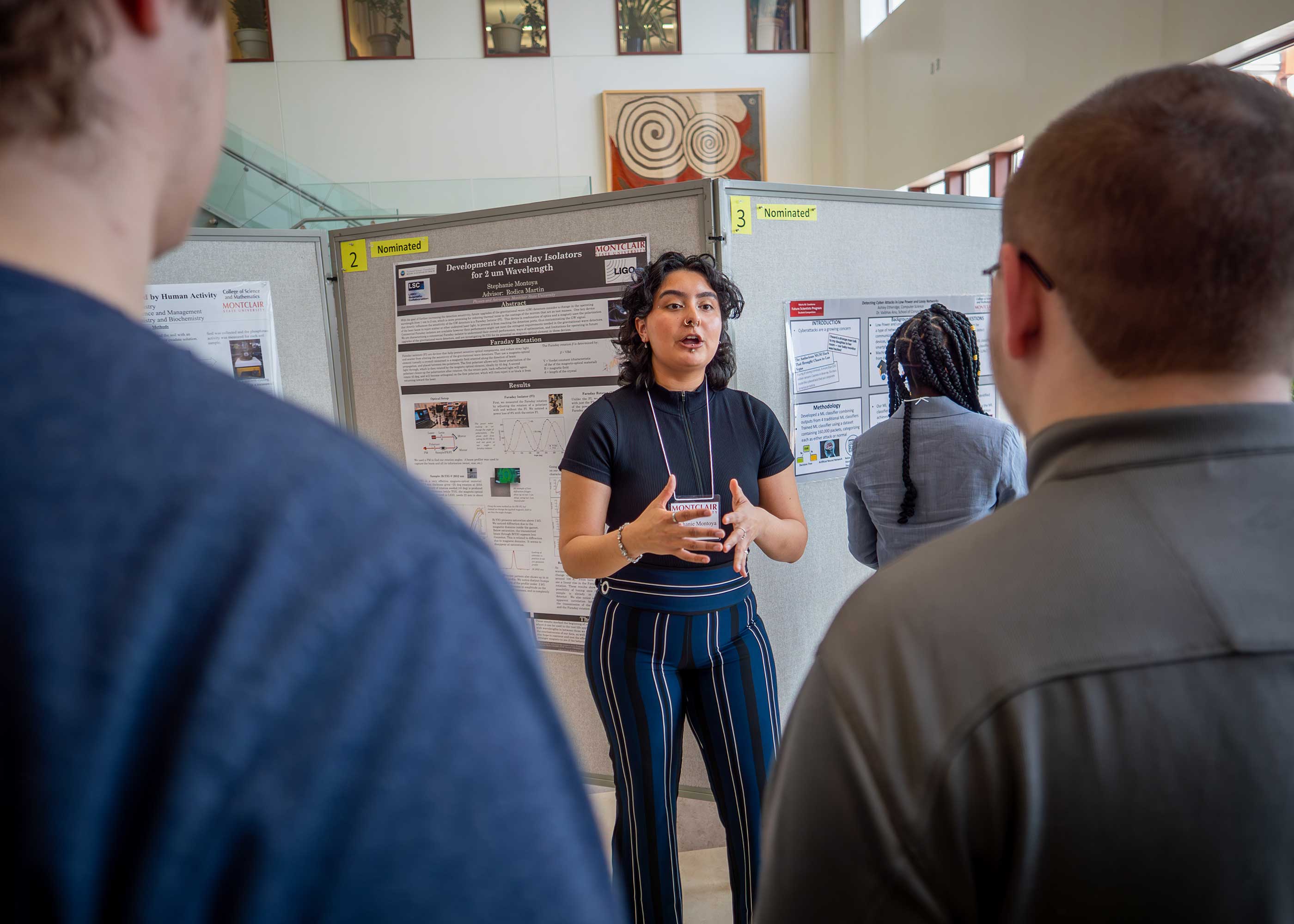 Stephanie Montoya during poster session at the Spring 2024 Casabona Competition