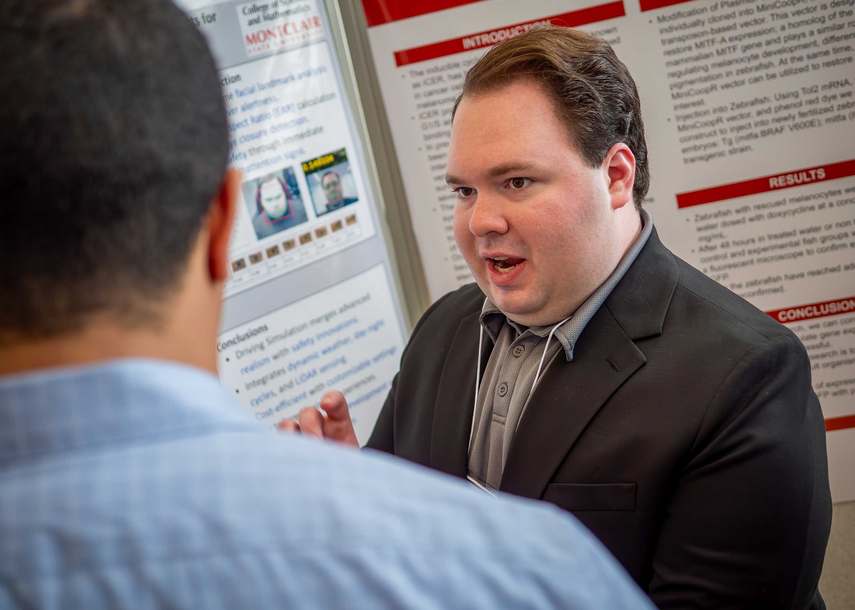 Teddy Morra during poster session at the Spring 2024 Casabona Competition