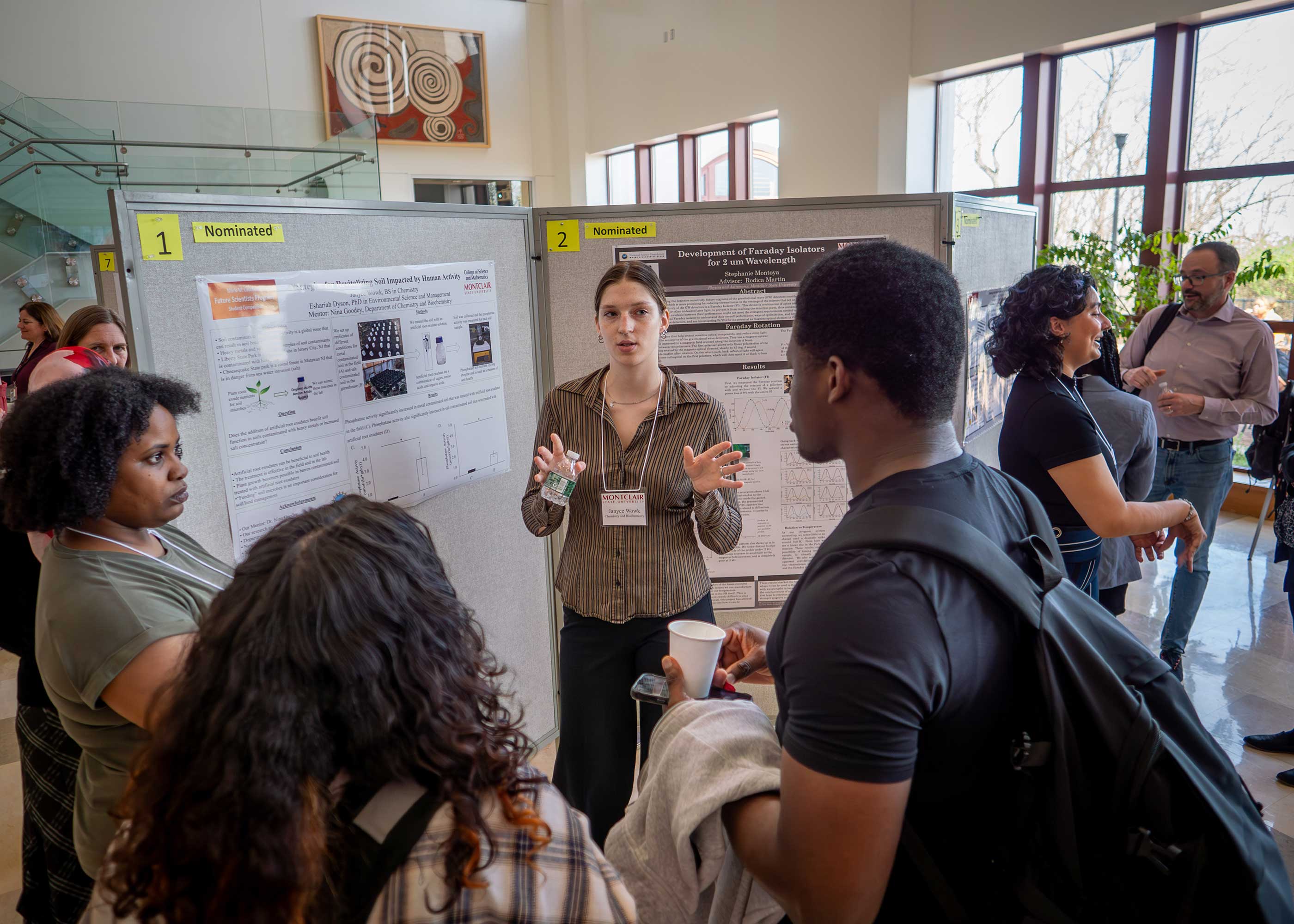 Janyce Wowk during poster session at the Spring 2024 Casabona Competition