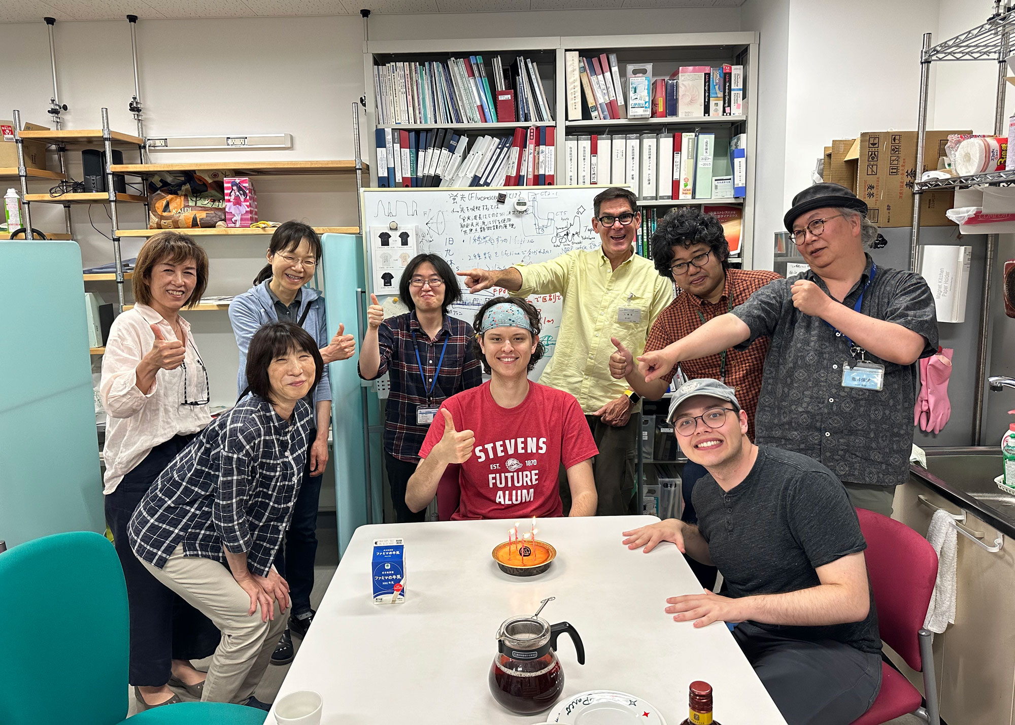 group photo during lab meeting