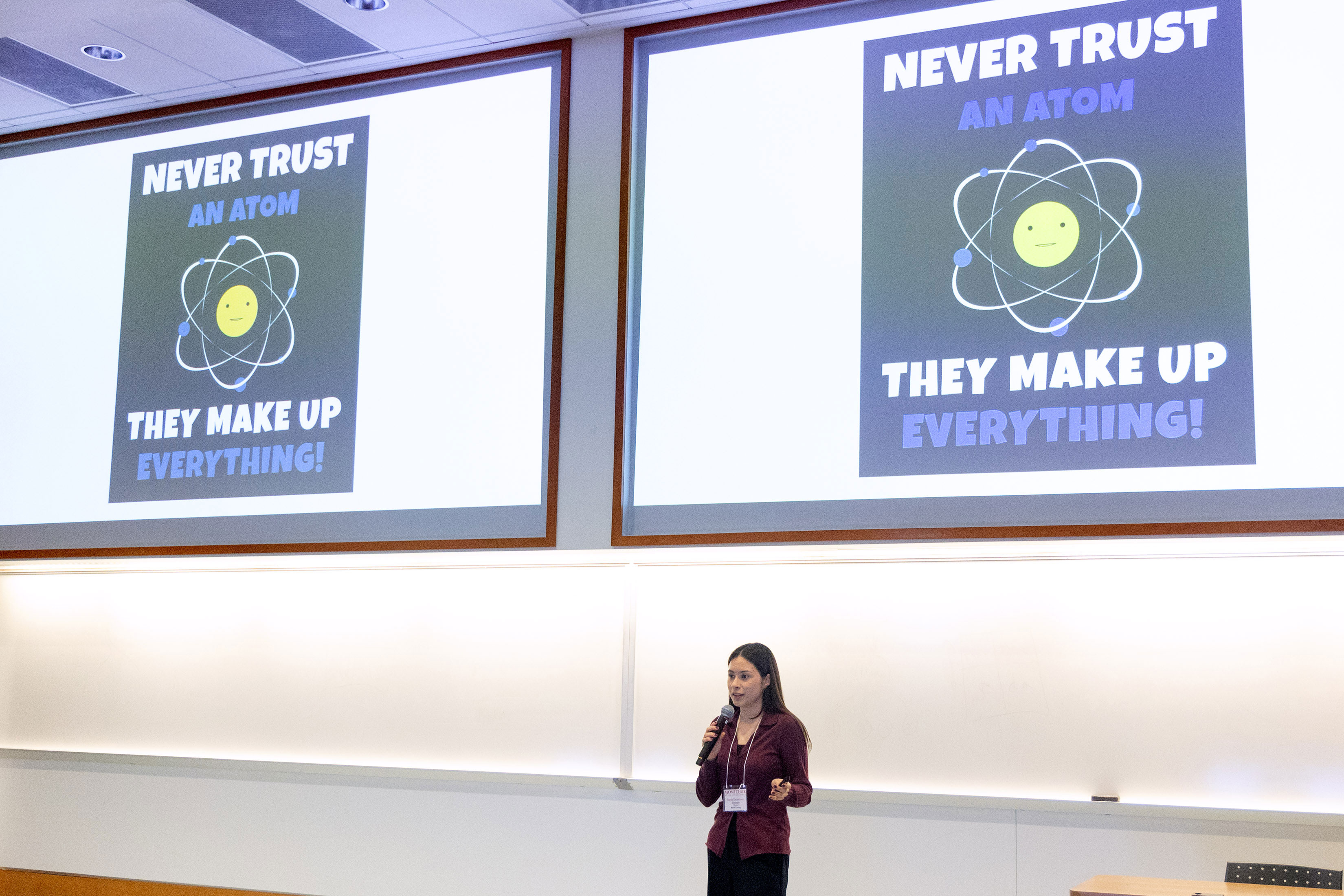 Sarah Estupinan-Jimenez presenting at the Fall 2024 Casabona Competition