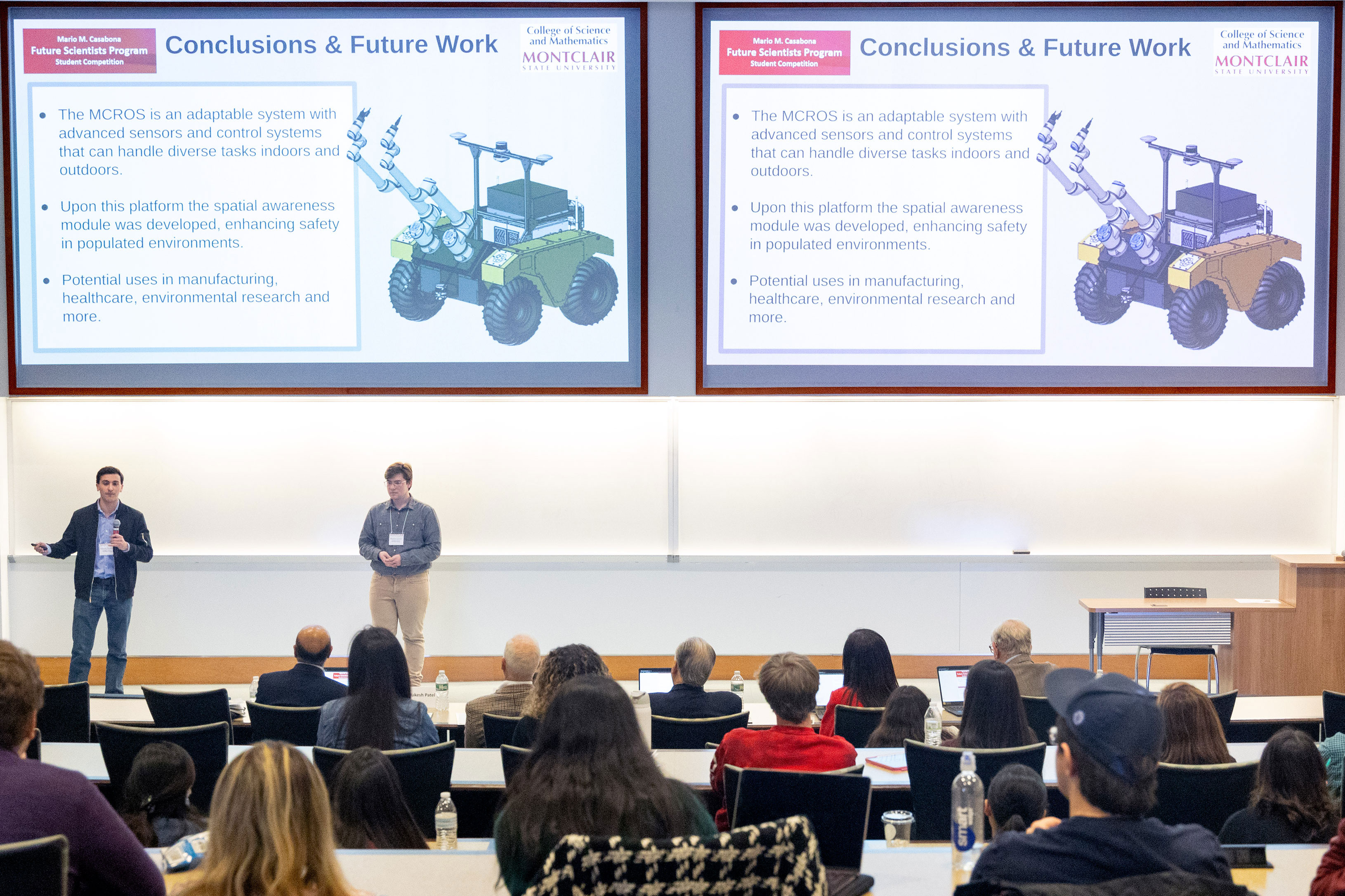 Garrett Modery and Maxim Lyons presenting at the Fall 2024 Casabona Competition